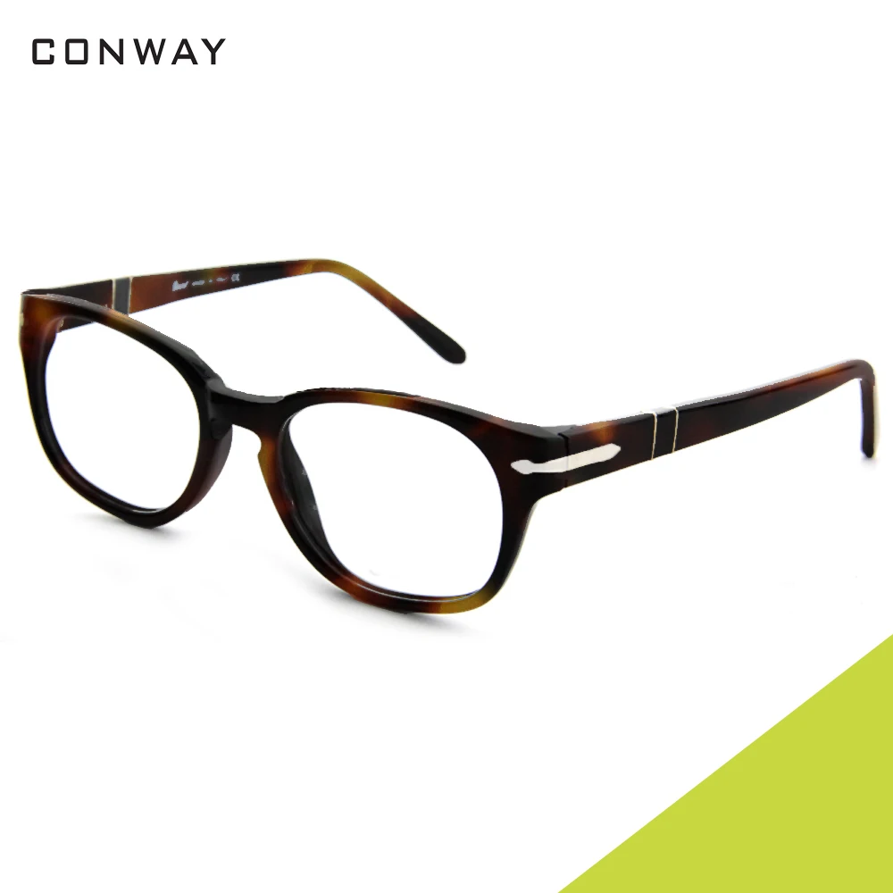 Havana Маленькие круглые очки Conway, оправа без рецепта, круглые очки Nerd, прозрачные линзы, ацетатная оправа, ретро оправа для очков - Цвет оправы: Havana