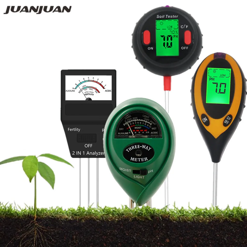 Digital Soil Meter Fertility Tester PH Sunlight Moisture Humidity