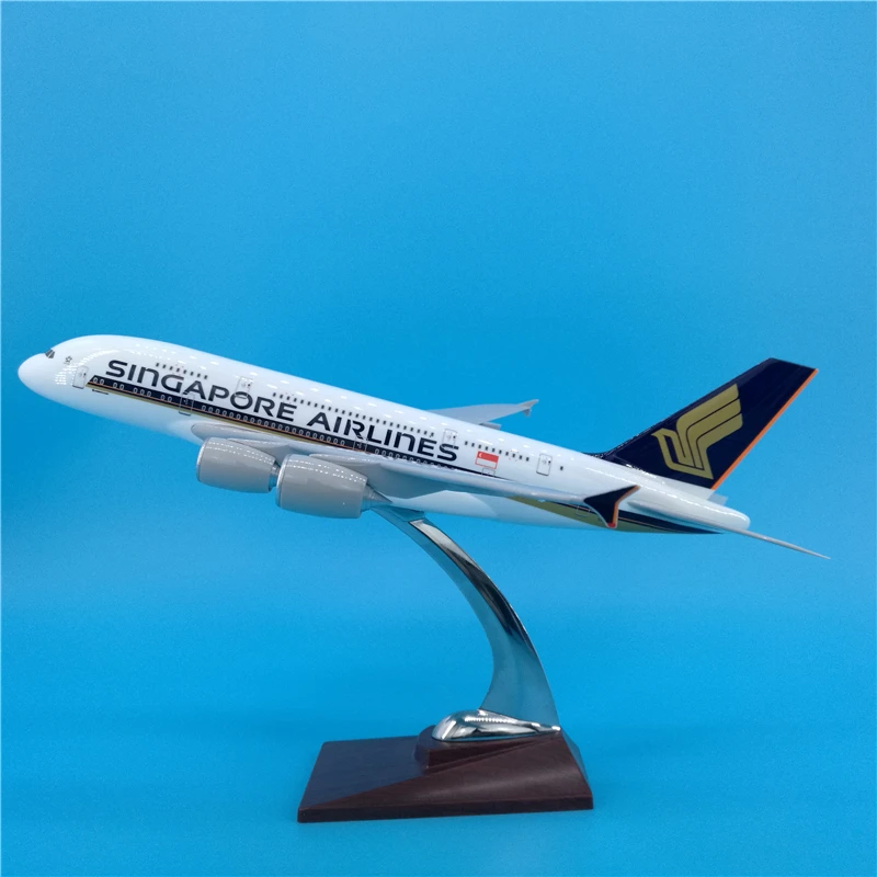 1:200 масштаб 36 см самолет Сингапур авиалиний Airbus A380 авиакомпания Модель литья под давлением пластиковая Смола самолет для сбора украшения