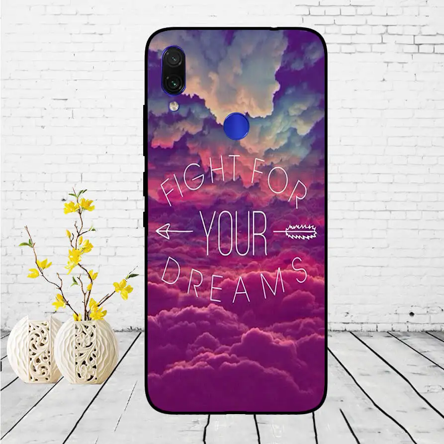 Untuk Xiaomi Redmi Note 7 Hitam Case Silikon Lembut Funda untuk Xiaomi Redmi Catatan 7 Hitam TPU Case Pelindung 6.3 