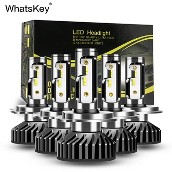 

WhatsKey H11 LED Lamp H8 H9 H7 Auto Lamp H6 H3 Car Light Bulb 9005 HB3 H4 LED Headlight 10000LM 100W 6000K 12V Automobiles Lamp