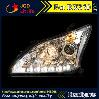 

Free shipping ! Car styling LED Lexus RX350 headlight Head Lamp case for Lexus RX350 headlights Bi-Xenon Lens low beam