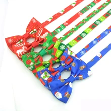 Красивый Рождественский галстук-бабочка для женщин и мужчин, смокинг в стиле унисекс, классический 17 X-Mas узор, смешанные вечерние галстуки, регулируемый галстук-бабочка