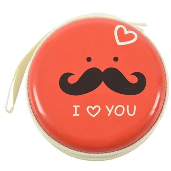 

Mini Box SD Card Storage Bag with zip Earphone Headset Carrying Case (Red)