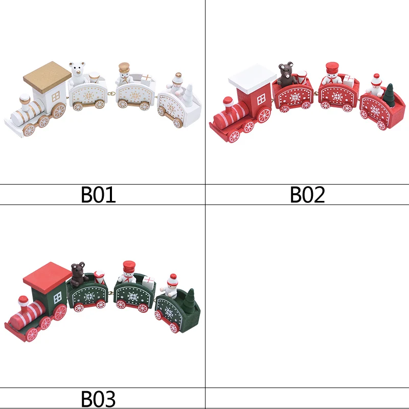 1 Набор, медведь, со снежинками и деревянный Рождественский поезд Рождественский Декор, орнамент детские игрушки для рождества дома и сада с утолщённой меховой опушкой, хороший подарок декор