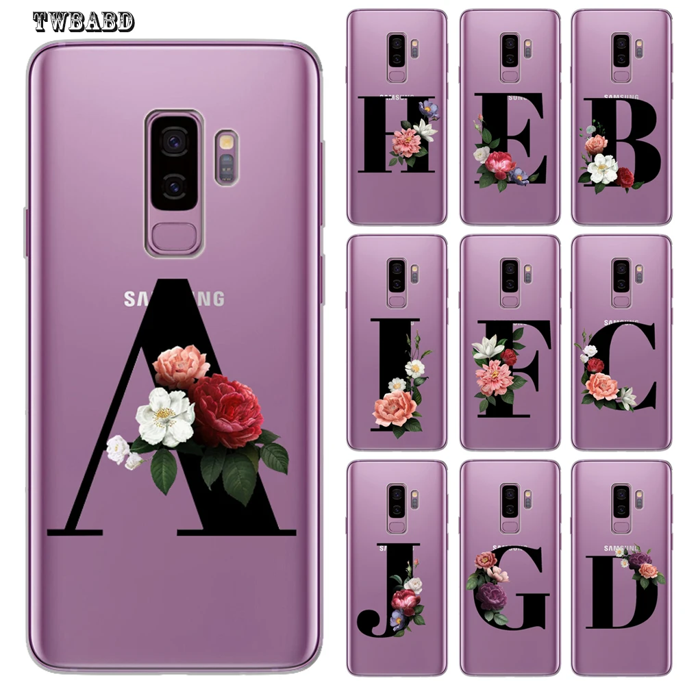 Чехол для Samsung Galaxy S9 чехол телефона с цветочными буквами S8 S10 Plus S7 Lite Etui|Бамперы| |