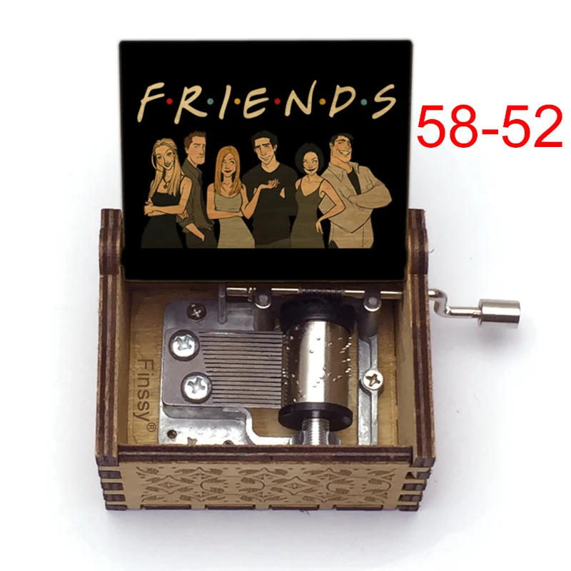 TV Show Friends Wooden Music Box Music Theme I'II Be There for You Colour Print Musical Box Birthday Gift New Year Friends Gift