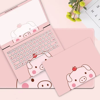 

Cute girl kawaii pink laptop sticker notebook skin Laptop cover+keyboard+screen border sticker PVC for HP ASUS Dell Lenovo MSI