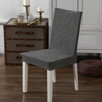 

Yaapeet 4pcs Office Solid Color Stretch Chair Cover Dining-room Plain Brick Red Seat-case High-quality Fashion Chair Protection