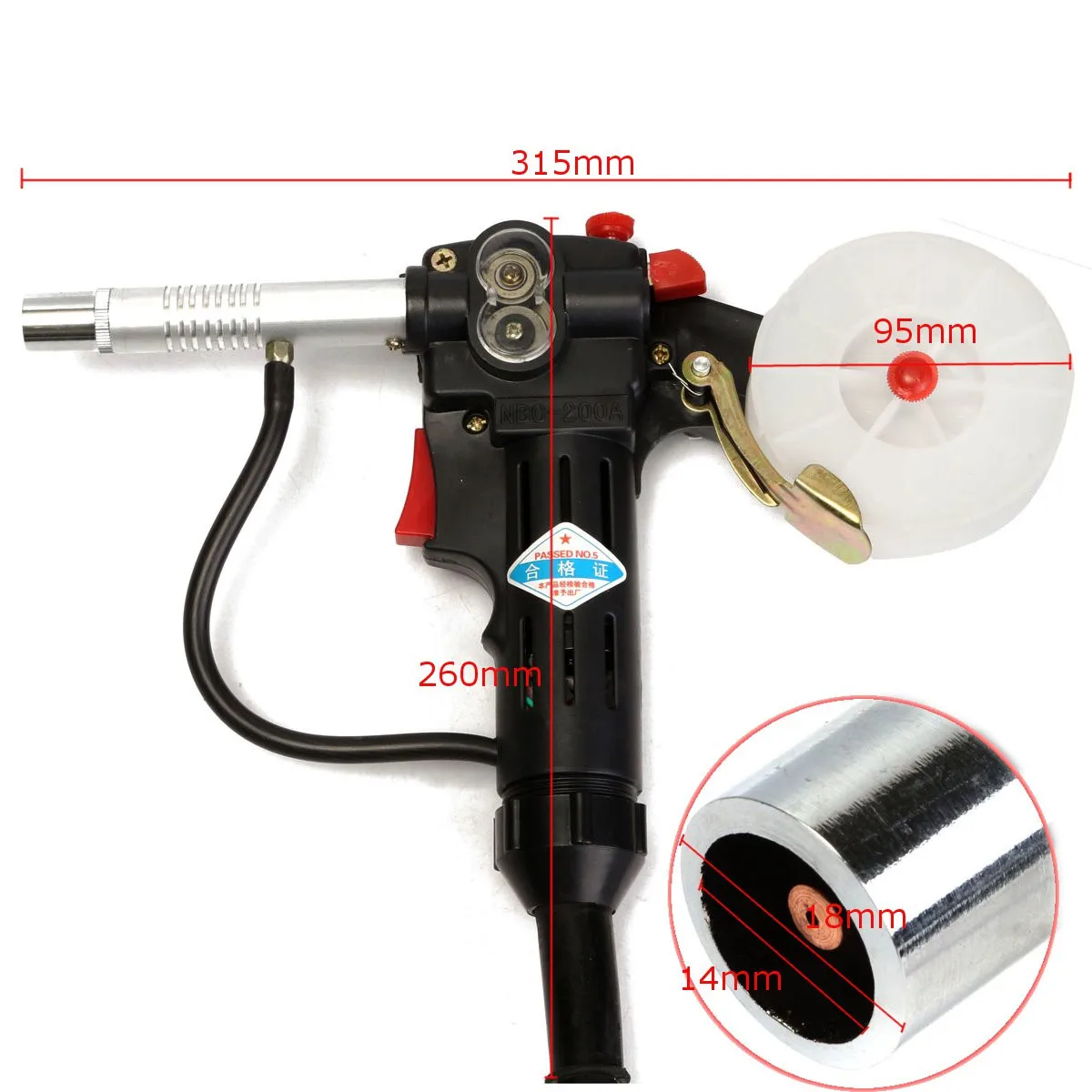 

Aluminum Welders Weld Parts Spool Gas Shielded Welding with 7Pin Plug Push Pull Torch Welding Equipment