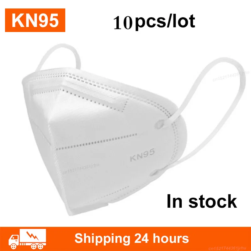 

30Pcs KN95 Masks Anti-dust Mouth Face Cover Safety Protective Earloops Face Mouth Virus Mask N95 Non-woven Mask Anti-pollution