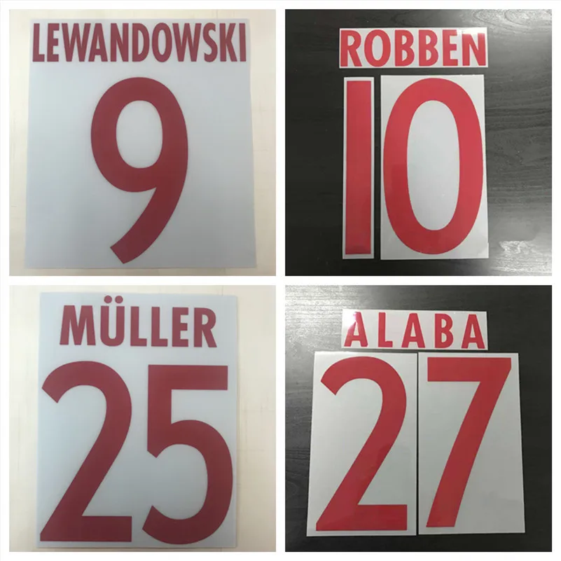 

2017-18 Lewandowski #9 Robben #10 Muller #25 Alaba #27 Coman #29 Custom Nameset Football Patches Badges