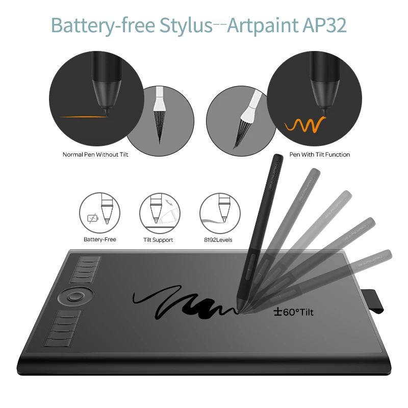 GAOMON M10K PRO 10x6.25 cali Art cyfrowy Tablet graficzny do rysowania obsługuje funkcję Tilt & Radial z 10 klawiszami skrótu 3 GAOMON M10K PRO 10x6.25 cali Art cyfrowy Tablet graficzny do rysowania obsługuje funkcję Tilt & Radial z 10 klawiszami skrótu 3