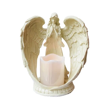 

Vintage Art Candle Holder Rural Resin Nordic Hanging White Candle Holder Garden Outdoor Lantern Porta Velas Home Decor AB50ZT