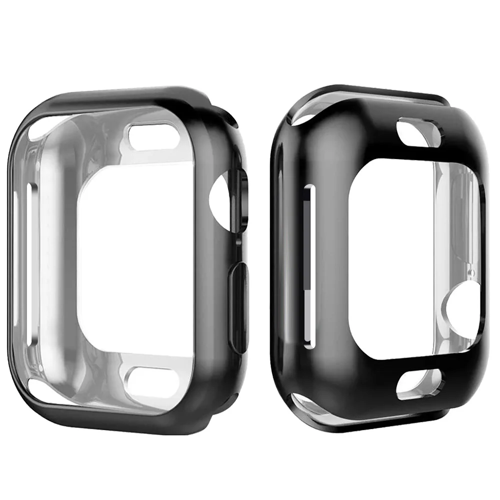 Ультра тонкий мягкий гальванический ТПУ 360 градусов защитный чехол для часов серии Apple watch