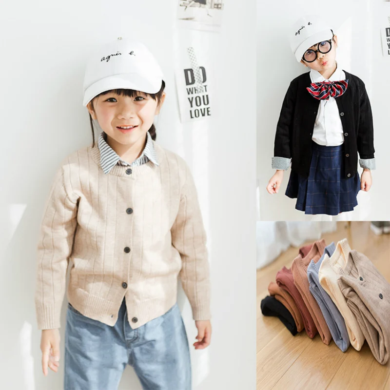 

New Winter Baby Girls Sweater Boys and Girls Cardigans Shirt Toddler Girls Wool Knitwear Kids Sweaters Christmas Baby Clothes