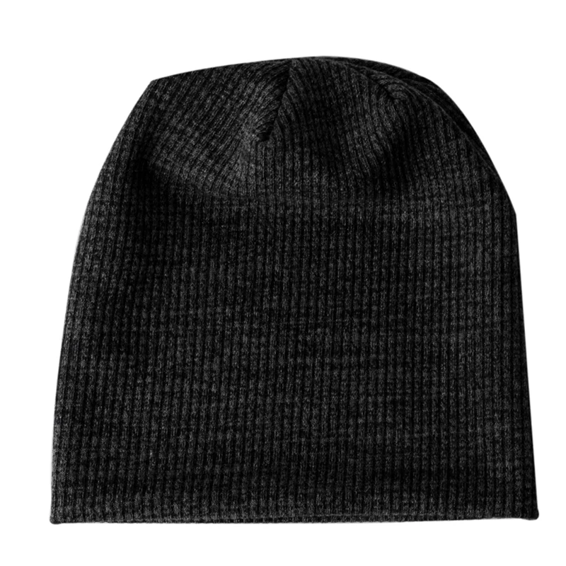 Women Ribbed Solid Autumn Winter Cotton Polyester Spring Beanie Warm High Quality Caps Knitted  Skullies Beanies Cap 