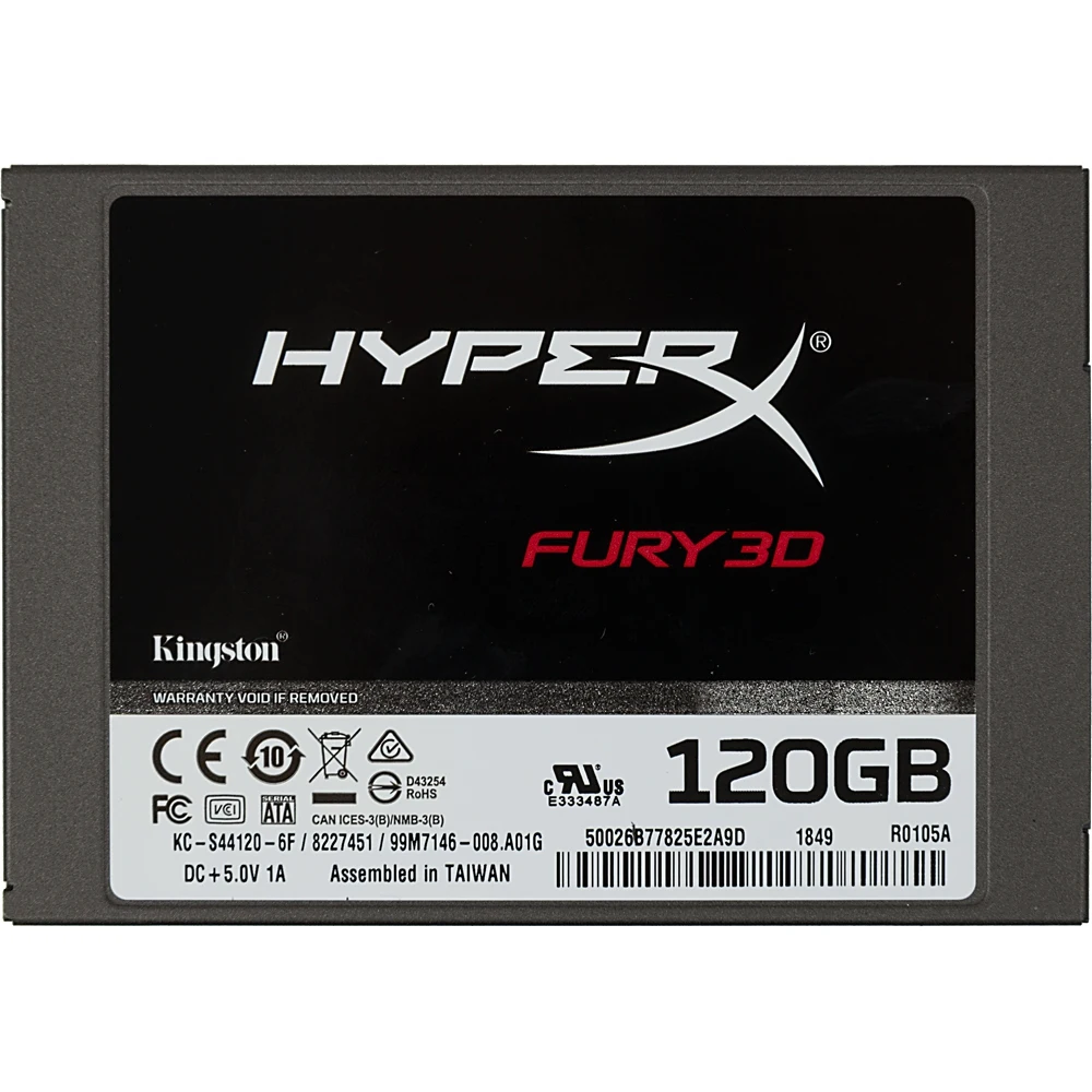 Накопитель SSD Kingston SATA III 120Gb KC-S44120-6F Fury 3D 2.5"