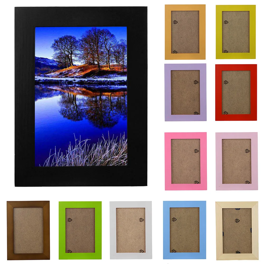 Frame photo Home Decor Wooden Picture Frame Wall Mounted Hanging Photo Frame рамки для фото free deliveryD5