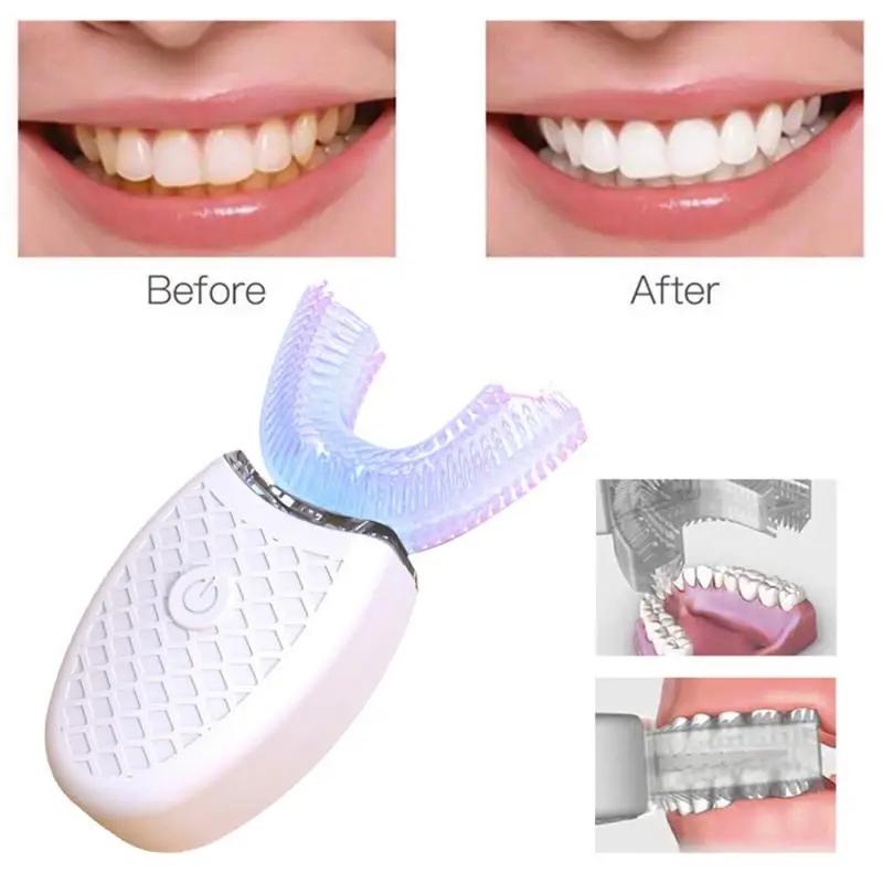 360° Wireless Automatic Electric Sonic Toothbrush Teeth Whitening Ultrasonic Tooth Cleaner Beauty Instrument Silicone Brush 360° Wireless Automatic Electric Sonic Toothbrush Teeth Whitening Ultrasonic Tooth Cleaner Beauty Instrument Silicone Brush