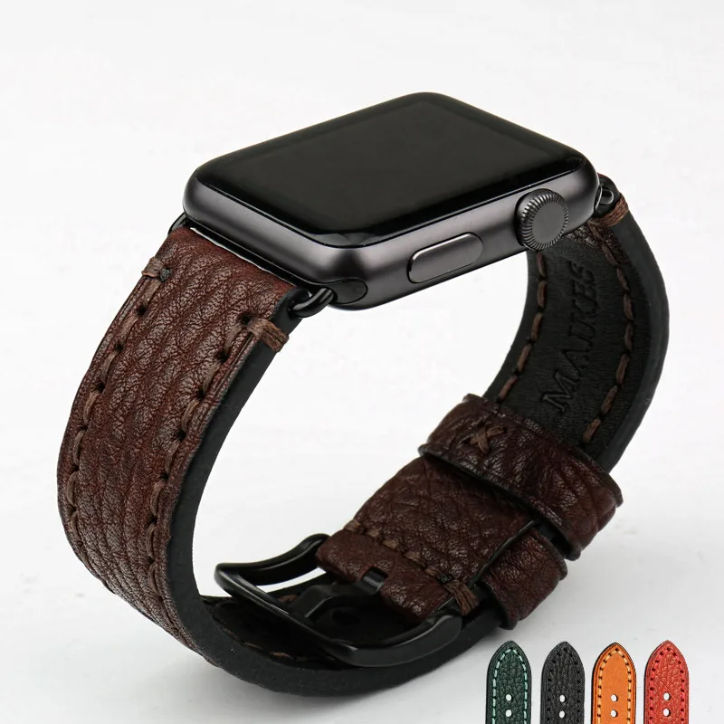 Высокое качество из коровьей кожи для наручных часов Apple Watch ремешок 42 мм 38 версия