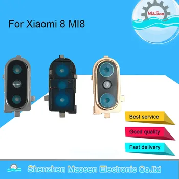 

6.21" Original M&Sen For Xiaomi 8 Mi8 MI8 Back Camera Glass Lens Frame Cover Case For Xiaomi MI 8 Mi 8 Camera Frame+Glass Lens