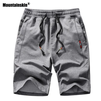 

Mountainskin Mens Summer Shorts New Men's Casual Knit Cropped Short Pants Fashion Sports Running Knee Length Shorts Male SA911