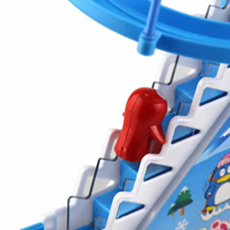 Brinquedos para Crianças Engraçado Pinguim Escalada Escadas Música Pai-filho Quebra-cabeça Slide Brinquedos Interativos Elétrico Railcar 5 Brincadeiras e piadas