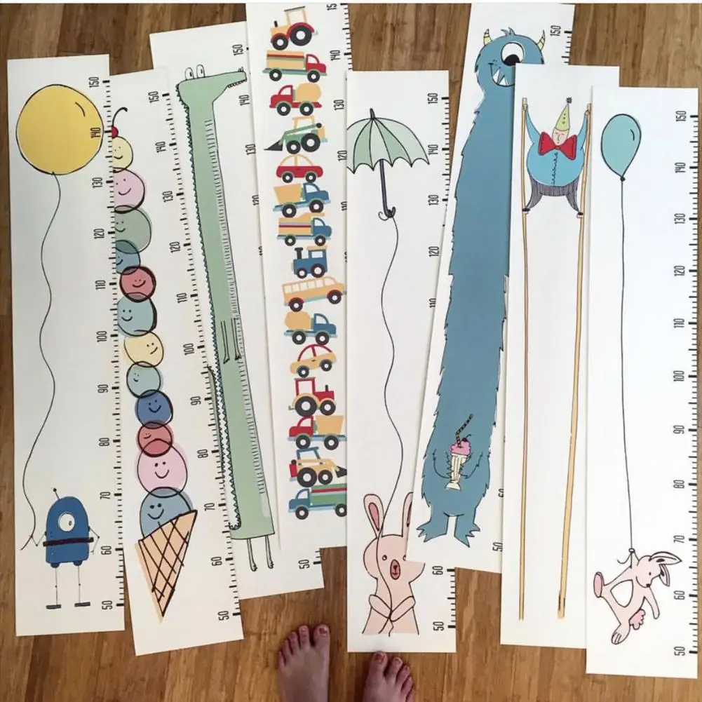 Baby Height Chart Cloth Hanging Ruler Smooth No Odor Lovely Bedroom Measure Hanging Ruler