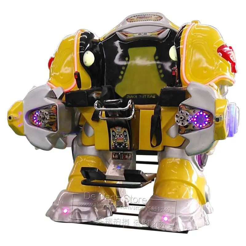 adults child play walking robot outdoor playground amusement park device laser shooting games simulator rotating game machine Battery Operated Walking Robot Rides Outdoor Plaza Amusement Park Adults Kids Play Robot Laser Shooting Arcade Game Machine