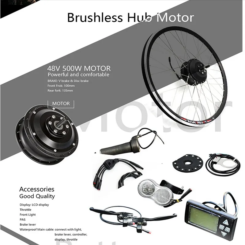 Excellent Electric Bike Conversion Kit Hub Motor 700C 26