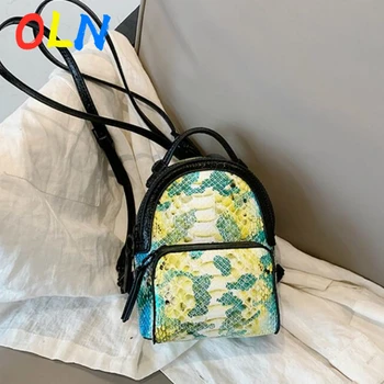 

OLN Mini Backpack Women Zipper Pu Leather Backpacks for Girls Small Back Pack Ladies Casual Daypack with Fashon 2020