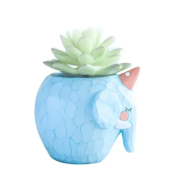 

1pcs Resin Succulent Planter Flowerpot Balcony Desk Ornament Decoration Garden Pots & Planters TB Sale