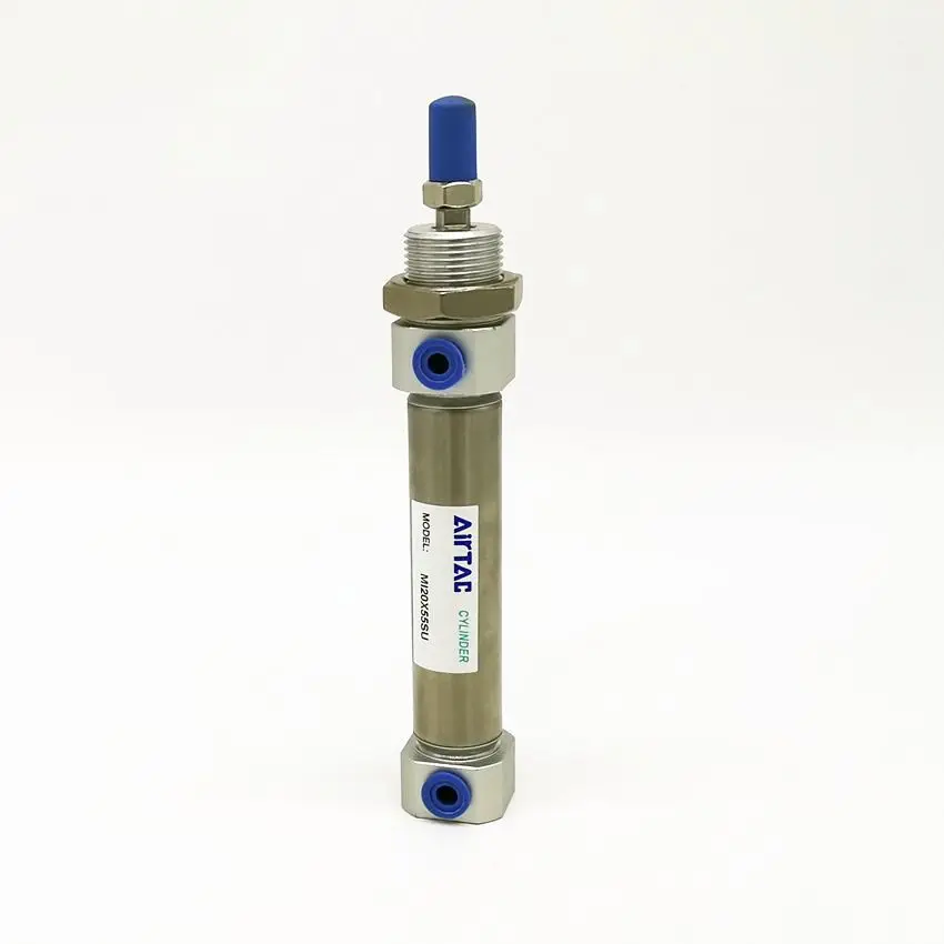 AirTAC мини цилиндр MI20x55SU из нержавеющей стали воздушный с отверстием 20 ход 55 дюймов