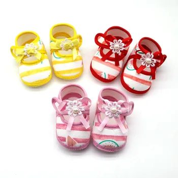 

Baby Girls Watermelon Printing Prewalker Soft Sole Sandals Single Shoes Baby Boy Small Toddler Shoes 2020 Summer Newborn Shoes