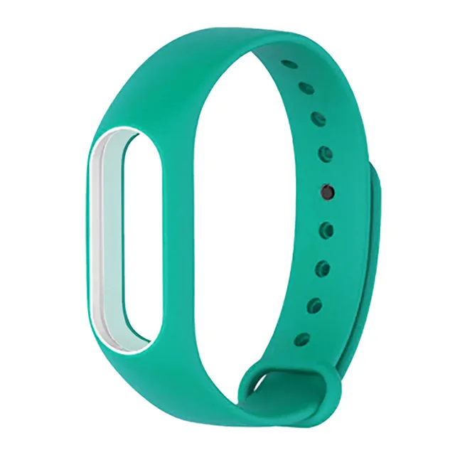 For Mi Band 2 Strap Replacement Bracelet For Xiaomi Band 2 Print Silicone Universal Wristband Colorful Waterproof Watch Band green white