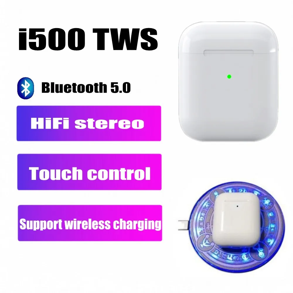 

I500 TWS AP2 1:1 Wireless Earphone Bluetooth 5.0 Super Bass I500 Tws Not W1 H1 Chip Pk I20 I60 I80 I100 I200 I300