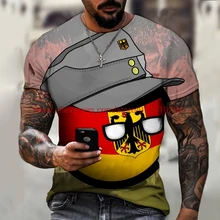 

Funny smiley face pattern men's T-shirt 3D printing horror funny hip-hop O-neck summer fashion top boy kids plus size streetwear