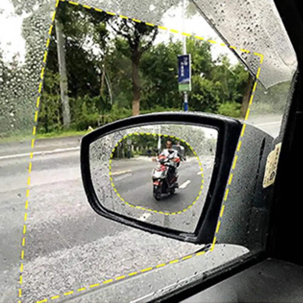 

Car Rearview Mirror Side Window Rainproof Film Side Window Reflective Mirror Universal Waterproof Film Anti Glare Anti Fog HD