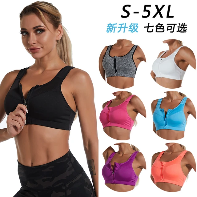 Fitness Sport Yoga Bra Half Zipper Gym Sexy Open Back Bras For Women  Sportwear Crop Top Female Breathable Running Underwear - AliExpress