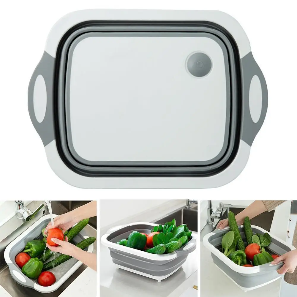 

4 in 1 Multi-Board Dayvion No More Tools Drain Basket Foldable for Kitchen Fruit Vegetables Hogard