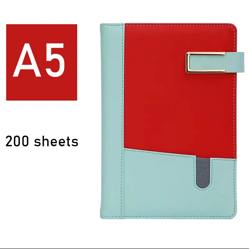 A5 А5 Пряжка Bullet Journal Блокнот Канцелярские товары кожа бизнес-встречи запись бумажная линия блокнот планировщики школы - Цвет: A5