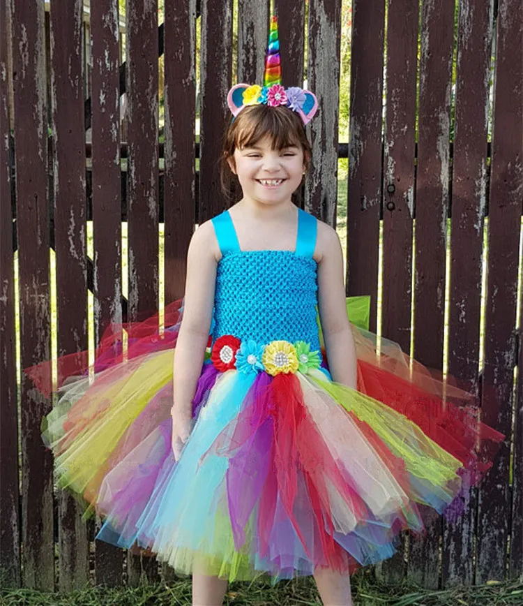 

Rainbow Gauze Tutu Skirt Hot Sales AliExpress Hot Selling 2018 New Style CHILDREN'S Dress