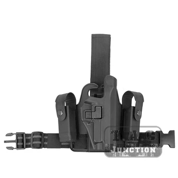 

Tactical Serpa Level 2 Auto Lock Duty Right Hand Leg Thigh Quick Pistol Holster w/ 2x Magazine Pouch For Sig Sauer P226 P229