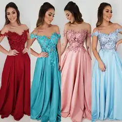 Вечерние Выпускные платья Длинные 2019 Abendkleider плюс размер розовый Арабский Муслин вечернее платье формальное платье