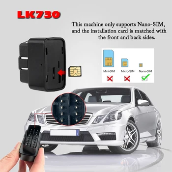 

LK730 OBD GPS Tracker Car Gps Locator Software APP IOS & Andriod Easy Installation GPS Tracking Vibration Power Off Alert