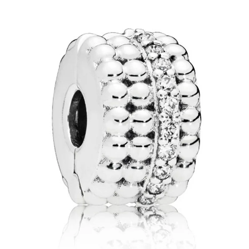 Pave Minnie & Mickey мерцающий портрет Роза образование льда клип Шарм Fit Pandora браслет