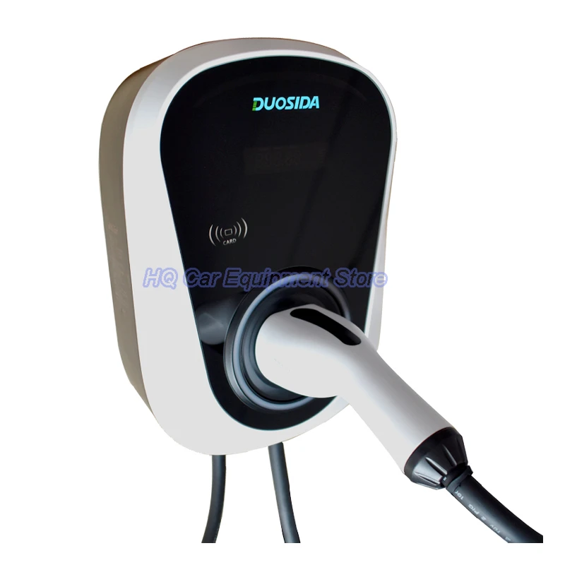 Electric Car Ev Charger Station 7kw Wall Mounted Station Duo Sida Mini Charging Point 32a Tethered Battery Cables Connectors Aliexpress