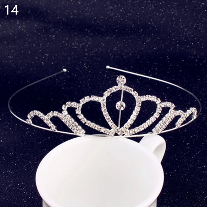 Модная элегантная повязка на голову с жемчугом и кристаллами для женщин и девочек, Очаровательная свадебная корона на выпускной, аксессуары для свадебной вечеринки, украшения для волос - Окраска металла: 14