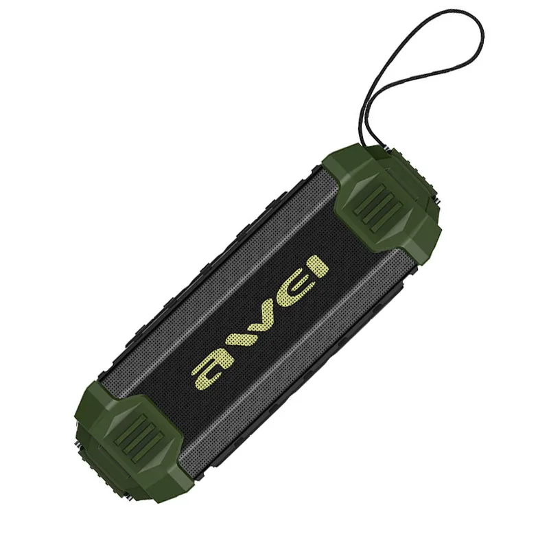 Армейский зеленый Awei 16 Вт Bluetooth динамик беспроводной портативный динамик внешний объемный внешний аккумулятор IPX4 водонепроницаемый AUX USB FM радио Поддержка TF - Цвет: Армейский зеленый